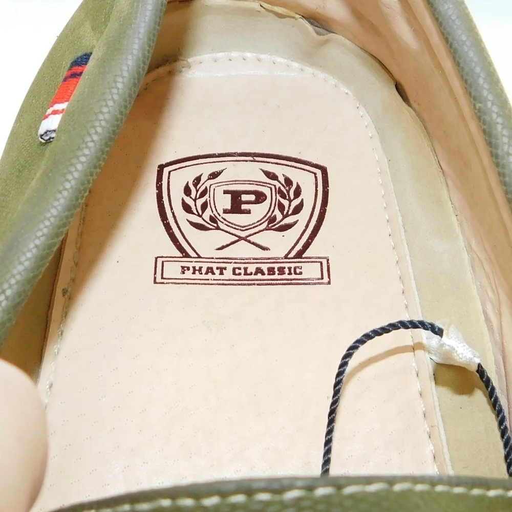 Phat Farm Classic Green Canvas Slip-on Loafer